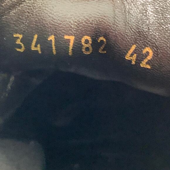 BALENCIAGA Size 9 Black Leather Perforated Wingtip Chelsea Boots - Picture 9 of 10